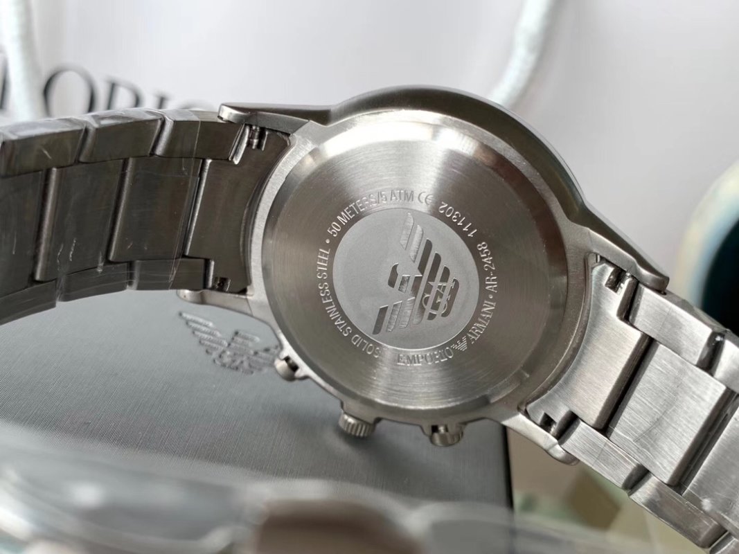 Armani AR2458 Chronograph Steel Watch Replica view