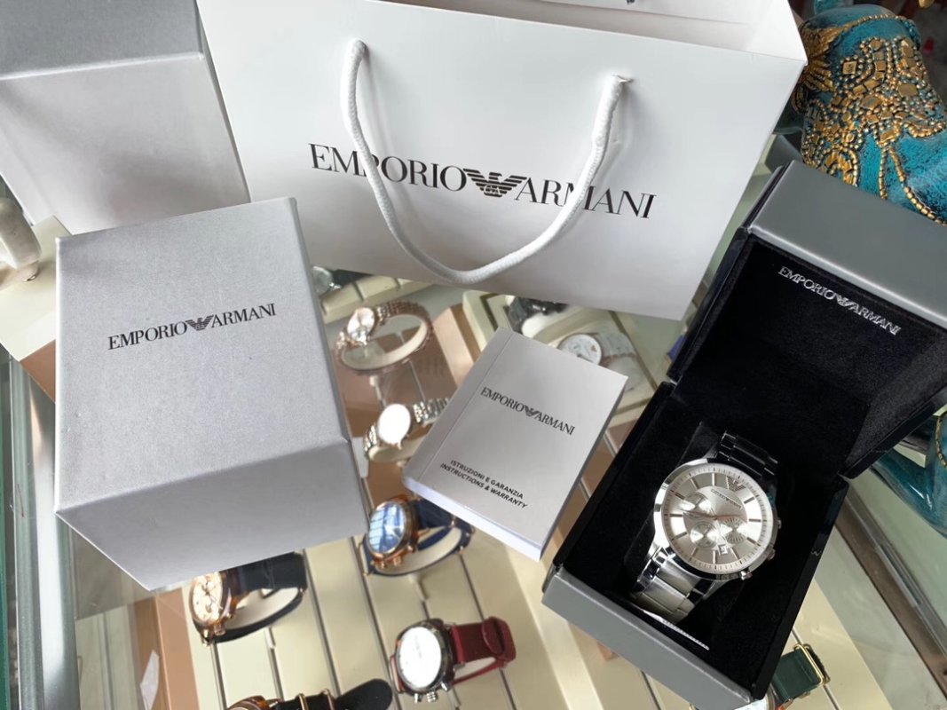 Armani AR2458 Chronograph Steel Watch Replica view