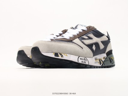 Premiata Mick 6696 Black Cream Leather Casual Sneaker view 5