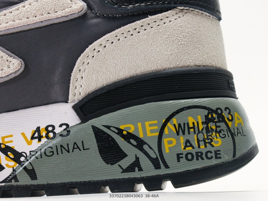 Premiata Mick 6696 Black Cream Leather Casual Sneaker view