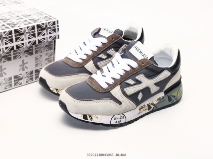 Premiata Mick 6696 Black Cream Leather Casual Sneaker view 9