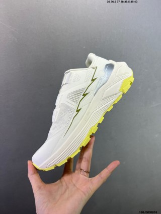 HOKA Fuga Ex3 White Lime Trail Running Shoe view 3
