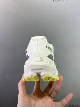 HOKA Fuga Ex3 White Lime Trail Running Shoe view 4