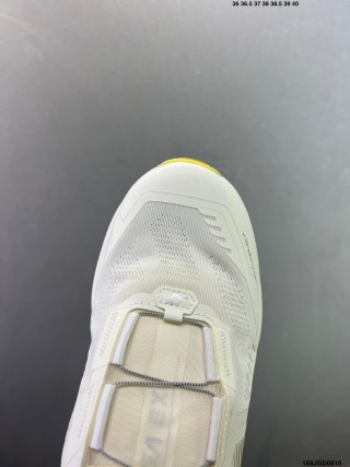 HOKA Fuga Ex3 White Lime Trail Running Shoe view 5