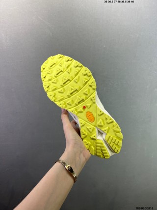 HOKA Fuga Ex3 White Lime Trail Running Shoe view 7