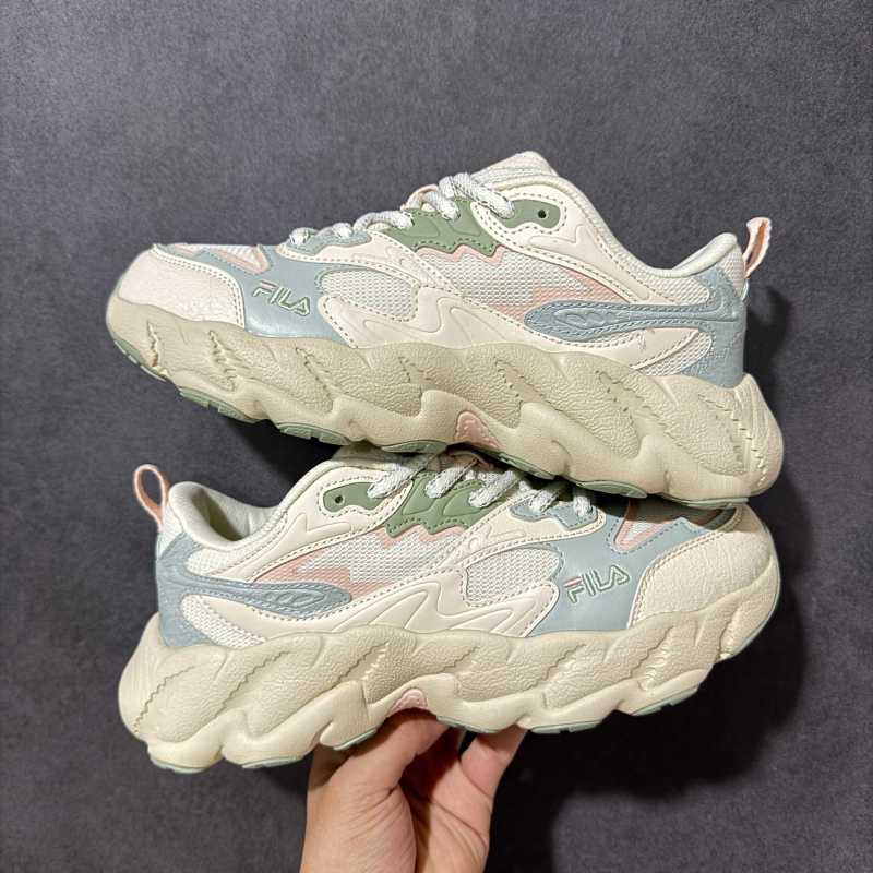 FILA Fern Chunky Sneaker Cream Sage Green