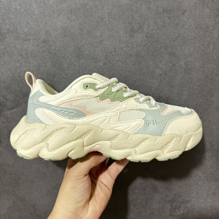 FILA Fern Chunky Sneaker Cream Sage Green view 2