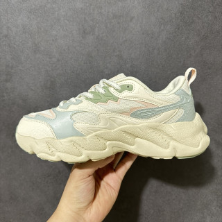 FILA Fern Chunky Sneaker Cream Sage Green view 3