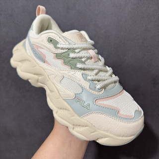 FILA Fern Chunky Sneaker Cream Sage Green view 4