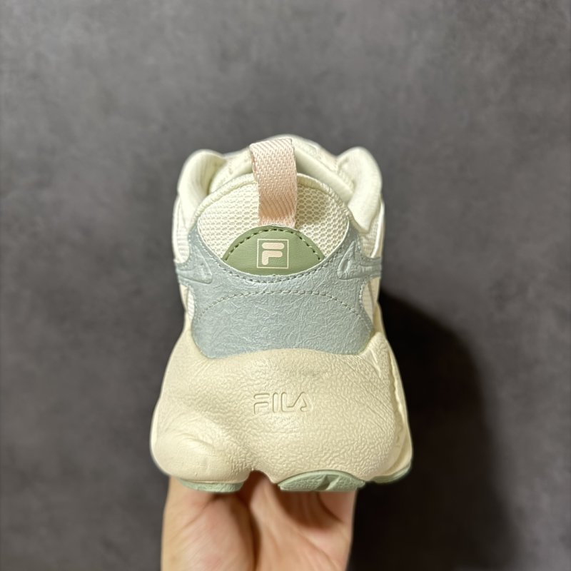 FILA Fern Chunky Sneaker Cream Sage Green view