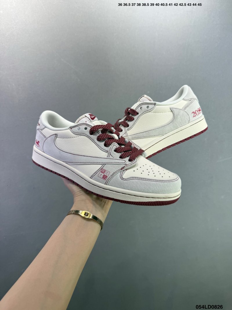Jordan Air Jordan 1 Low Custom Burgundy White