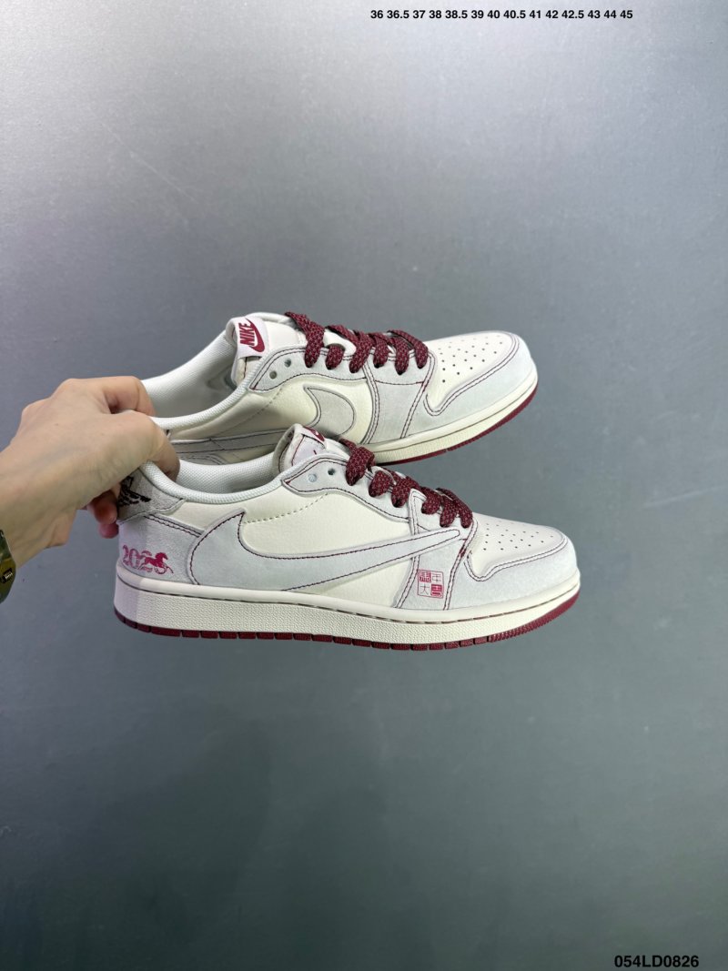 Jordan Air Jordan 1 Low Custom Burgundy White view