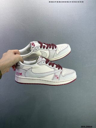 Jordan Air Jordan 1 Low Custom Burgundy White view 2
