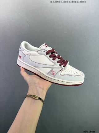 Jordan Air Jordan 1 Low Custom Burgundy White view 4