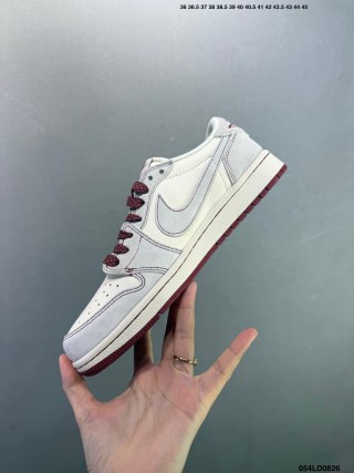 Jordan Air Jordan 1 Low Custom Burgundy White view 5
