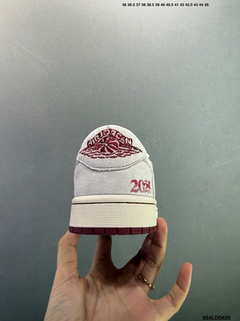 Jordan Air Jordan 1 Low Custom Burgundy White view