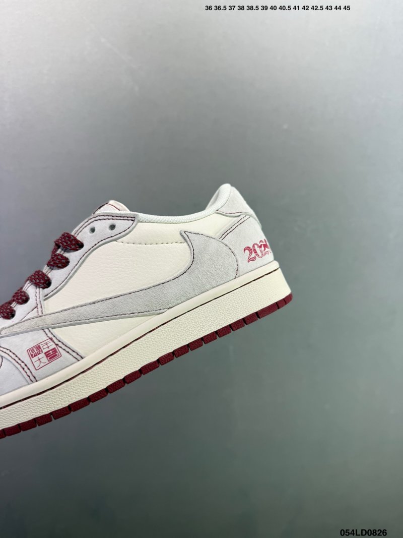 Jordan Air Jordan 1 Low Custom Burgundy White view