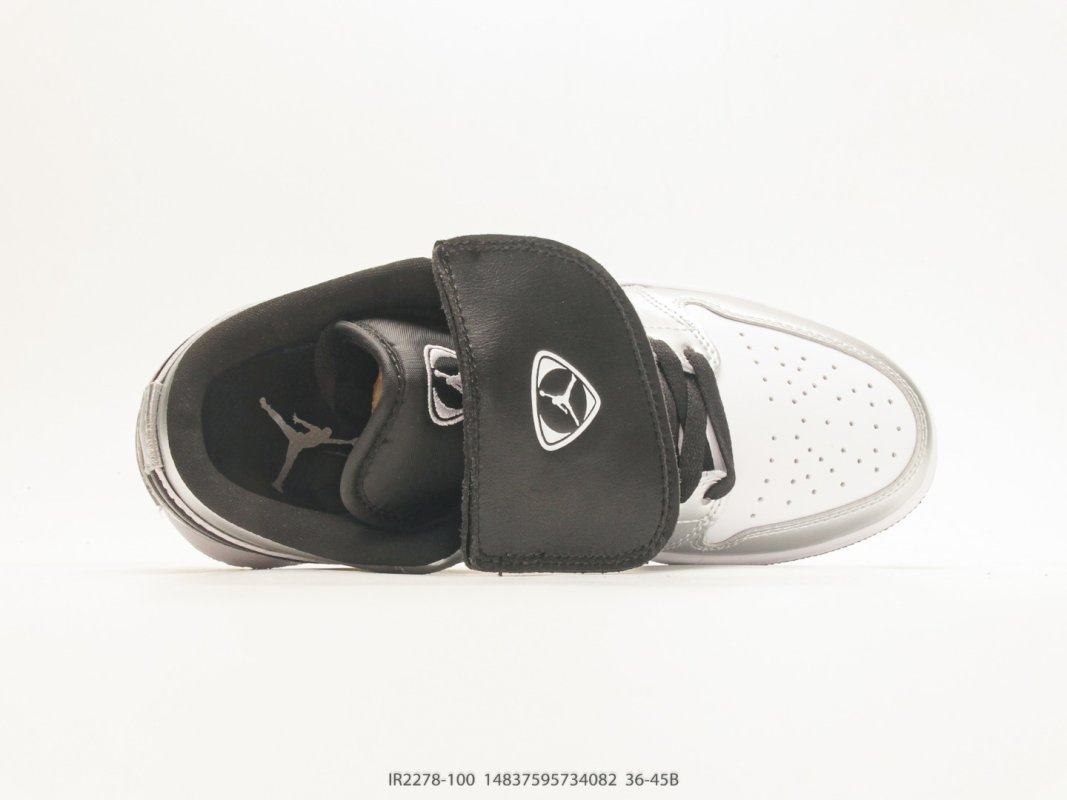 Jordan Air Jordan 1 Low White Black Silver Metallic view