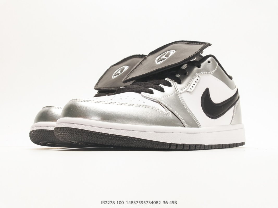 Jordan Air Jordan 1 Low White Black Silver Metallic view
