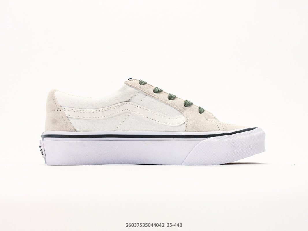 Vans SK8-Low Classic White Canvas Skate Shoe view