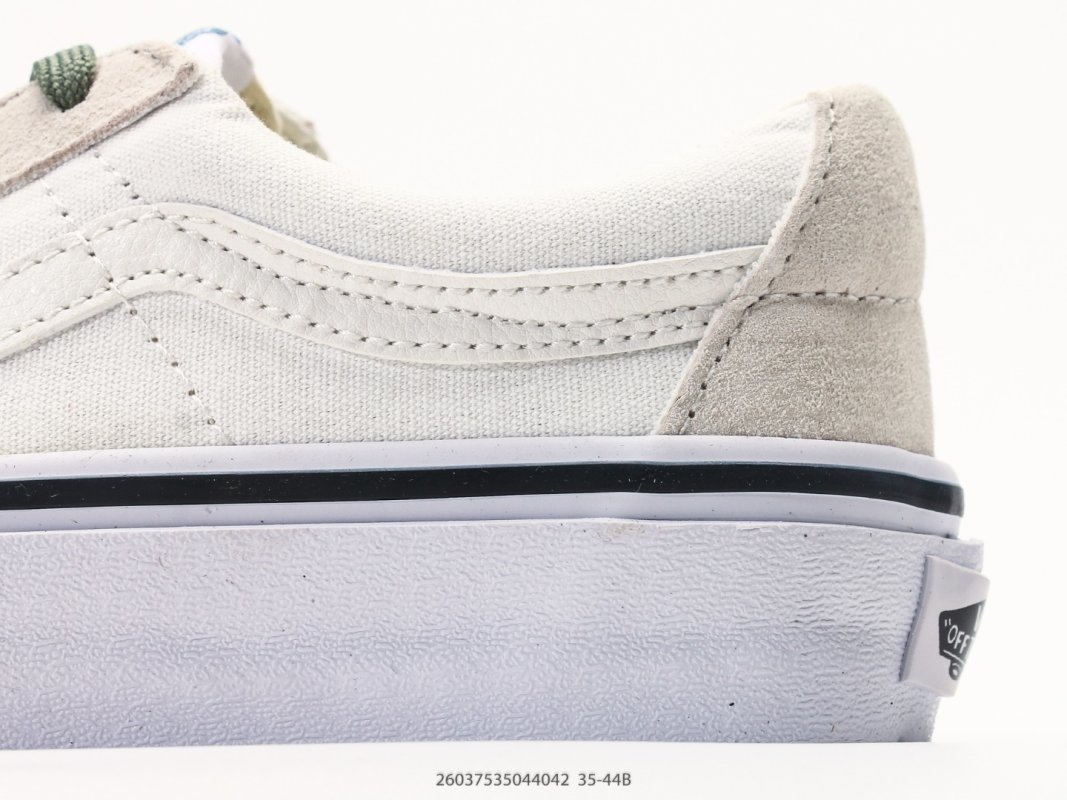 Vans SK8-Low Classic White Canvas Skate Shoe view