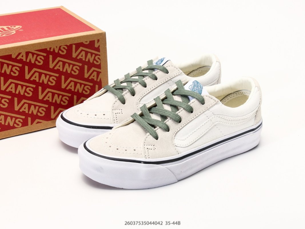Vans SK8-Low Classic White Canvas Skate Shoe view