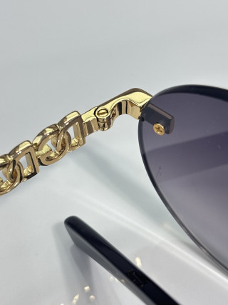 Dolce & Gabbana DG8016 Gold Chain Oval Sunglasses view 8