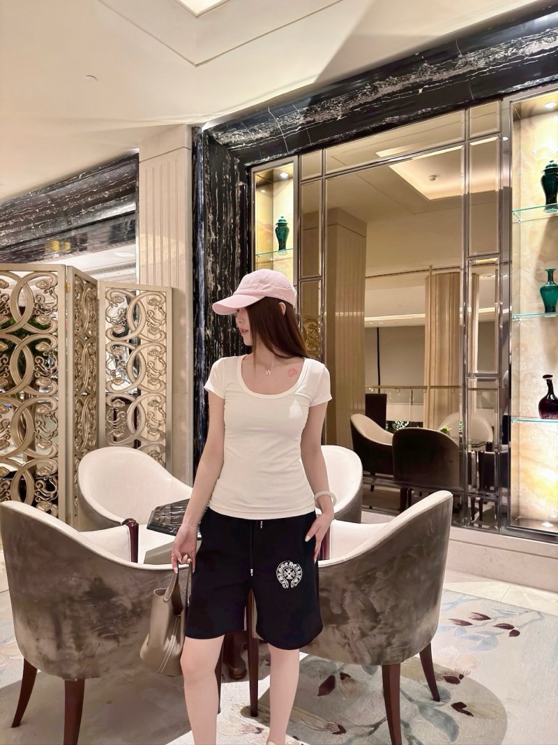Chrome Hearts Black Embroidered Casual Shorts view