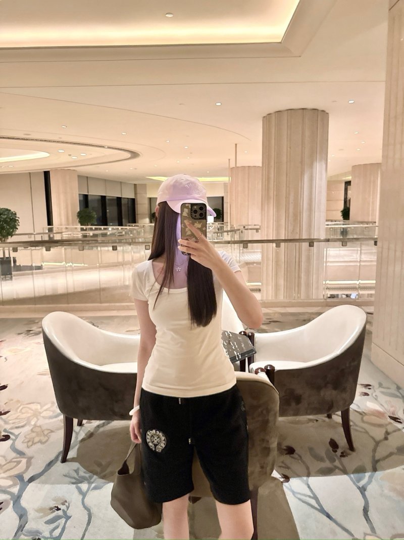 Chrome Hearts Black Embroidered Casual Shorts view