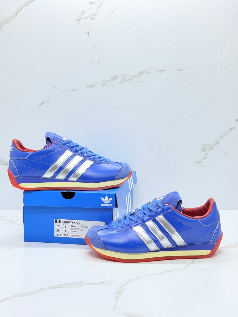Adidas Country OG Blue Silver Low-Top Sneaker Replica