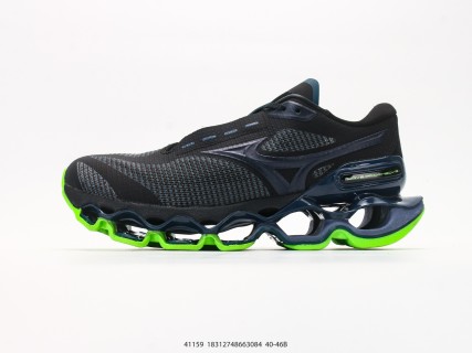 Mizuno Wave Prophecy 15 Black Neon Green Low Top Running Shoe