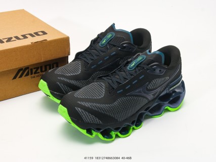 Mizuno Wave Prophecy 15 Black Neon Green Low Top Running Shoe view 9