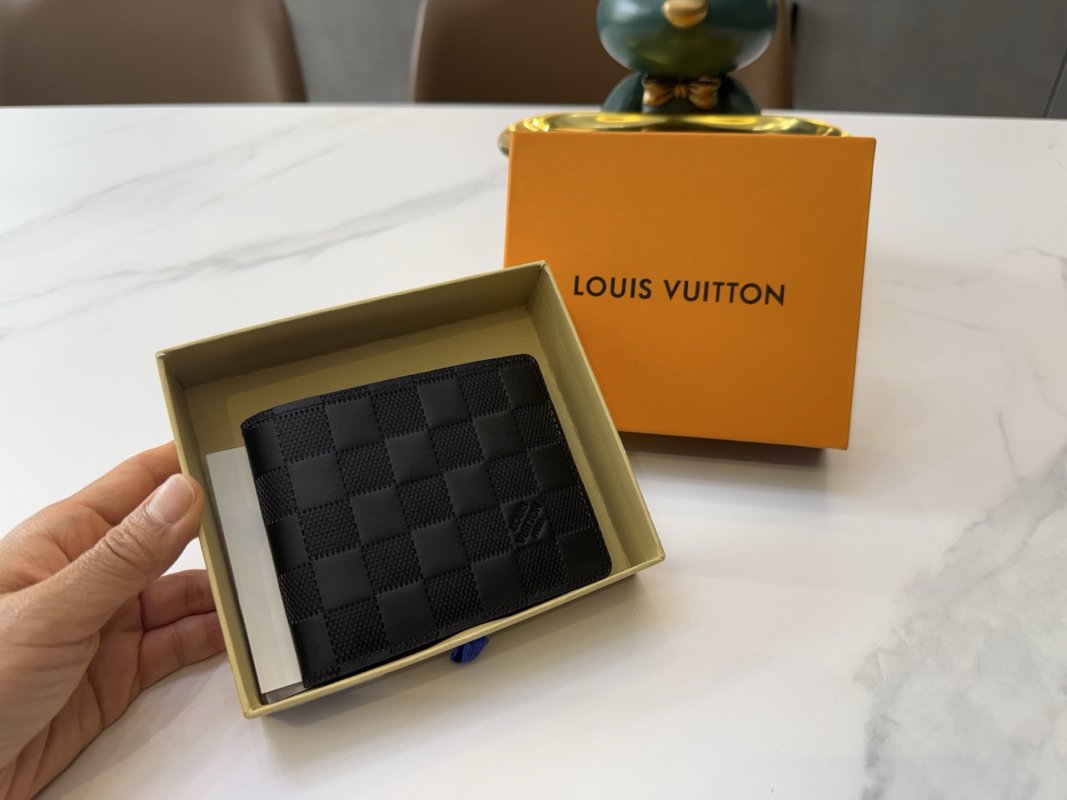 Louis Vuitton Damier Infini Black Leather Bifold Wallet view