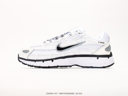 Nike P-6000 White Black Retro Running Shoe