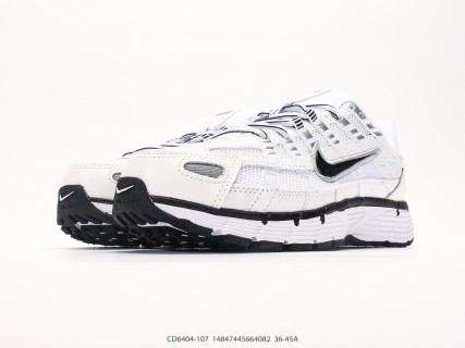 Nike P-6000 White Black Retro Running Shoe view 5