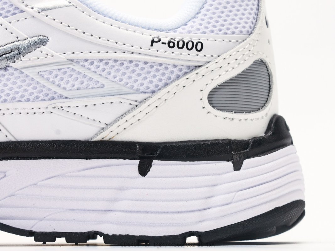 Nike P-6000 White Black Retro Running Shoe view