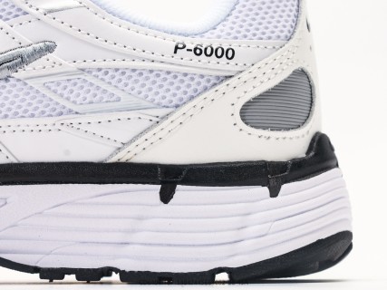 Nike P-6000 White Black Retro Running Shoe view 7
