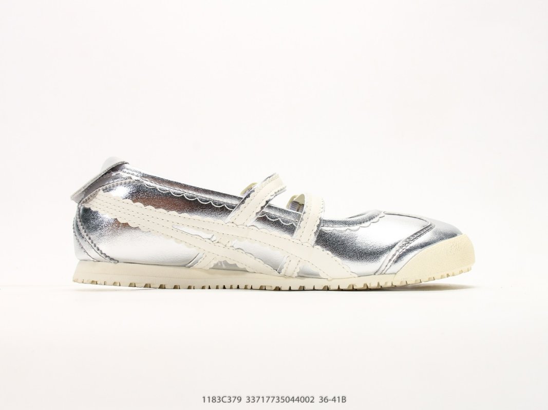Onitsuka Tiger Mexico 66 Cream Silver Mary Jane UA Replica view