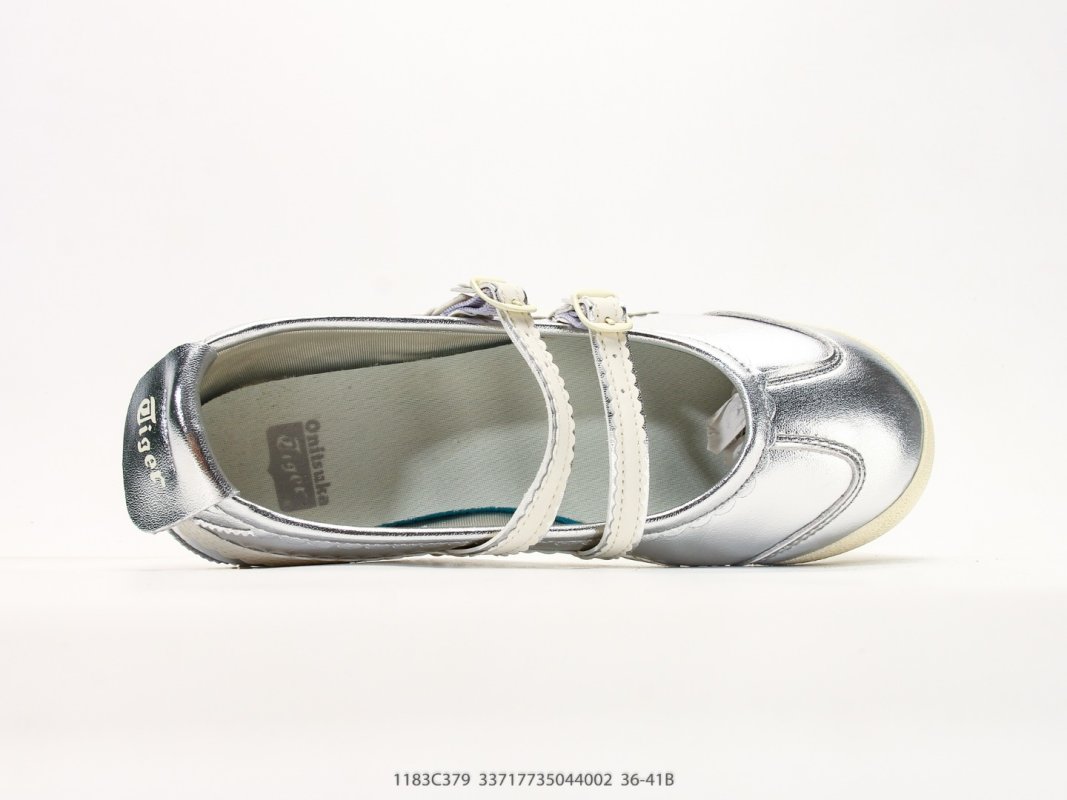 Onitsuka Tiger Mexico 66 Cream Silver Mary Jane UA Replica view