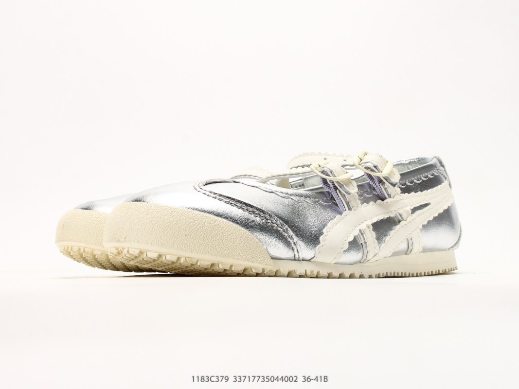 Onitsuka Tiger Mexico 66 Cream Silver Mary Jane UA Replica view