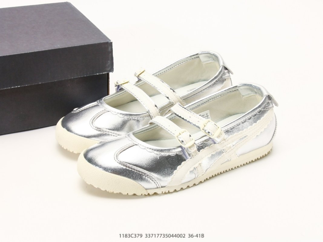 Onitsuka Tiger Mexico 66 Cream Silver Mary Jane UA Replica view