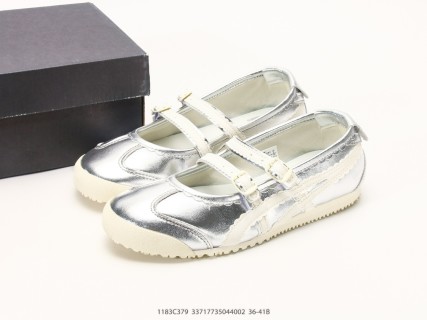 Onitsuka Tiger Mexico 66 Cream Silver Mary Jane UA Replica view 9