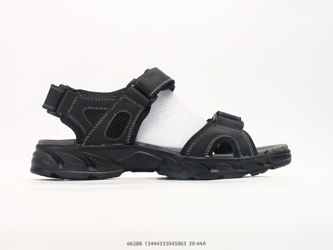 Ecco Offroad Leather Sandal Black Gold - UA Replica view