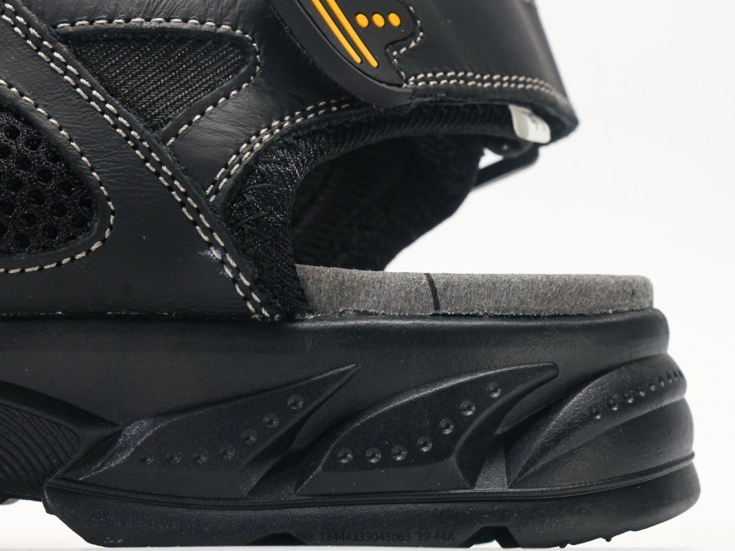 Ecco Offroad Leather Sandal Black Gold - UA Replica view