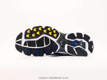 Mizuno Wave Rider 10 White Blue Yellow Running Shoe view 4