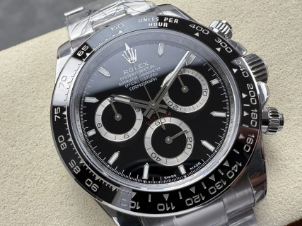 Rolex Daytona Black Dial Chronograph Steel Watch view 2