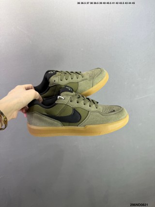 Nike SB Force 58 Olive Canvas Low Top Skate Shoe view 2