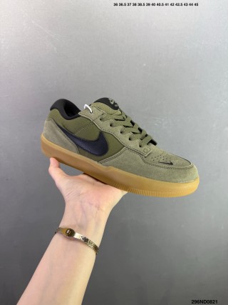 Nike SB Force 58 Olive Canvas Low Top Skate Shoe view 4