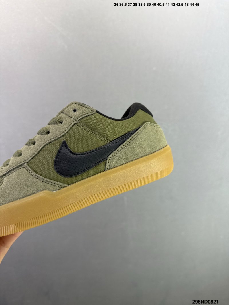 Nike SB Force 58 Olive Canvas Low Top Skate Shoe view