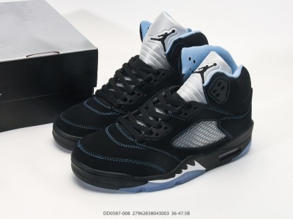Jordan Air Jordan 5 Retro Black University Blue view 9